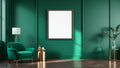 Art Deco Professional Frame Mockup — Espresso Frame Portrait 4:5 — Perspective View — #04526 | MockupBulk