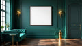 Art Deco Styled Room Mockup — Espresso Frame Square 1:1 — Perspective View — #04535 | MockupBulk