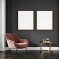 Art Deco Room Scene Mockup — Plain Square Frame Portrait 2:3 — Perspective View — #02071 | MockupBulk
