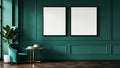 Art Deco Lifestyle Frame Mockup — Matte Black Frame Square 1:1 — Perspective View — #04550 | MockupBulk