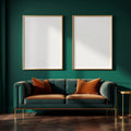 Art Deco High-Res Frame Mockup — Plain Square Frame Square 1:1 — Perspective View — #04567 | MockupBulk