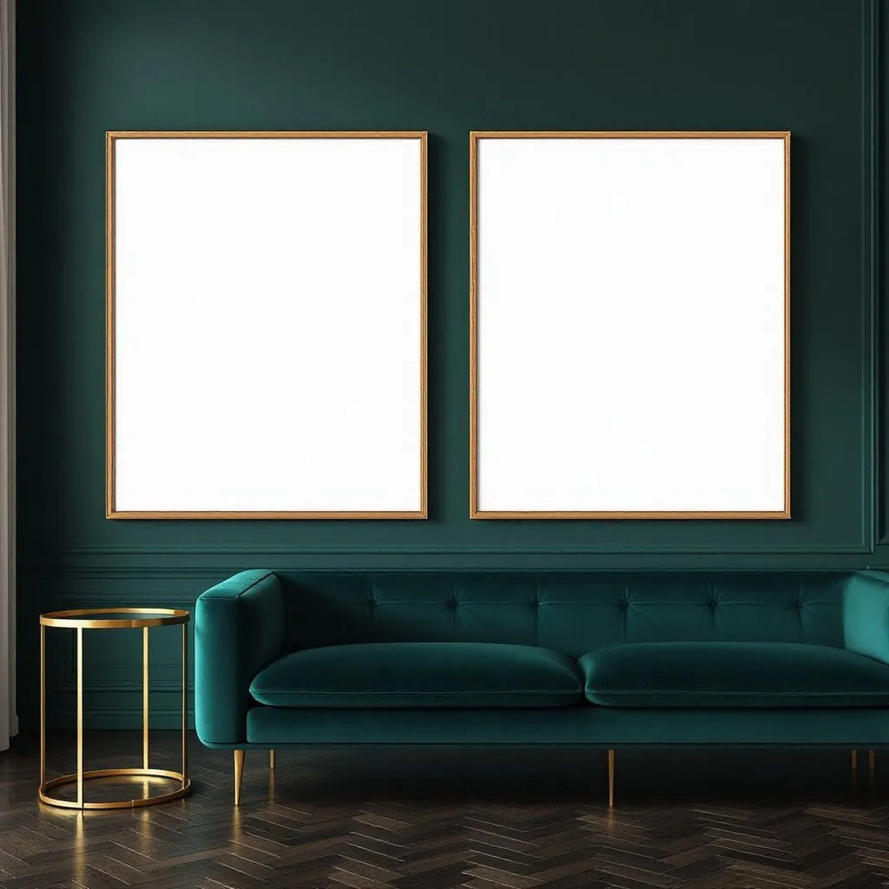 Art Deco Lifestyle Frame Mockup — Plain Square Frame Portrait 4:5 — Perspective View — #04585 | MockupBulk