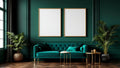 Art Deco High-Res Frame Mockup — Gold Frame Landscape 11x14 — Perspective View — #04622 | MockupBulk
