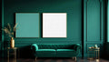 Art Deco Professional Frame Mockup — Gold Frame Square 1:1 — Perspective View — #04625 | MockupBulk