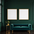Art Deco Lifestyle Frame Mockup — Plain Square Frame Portrait 4:5 — Perspective View — #04639 | MockupBulk