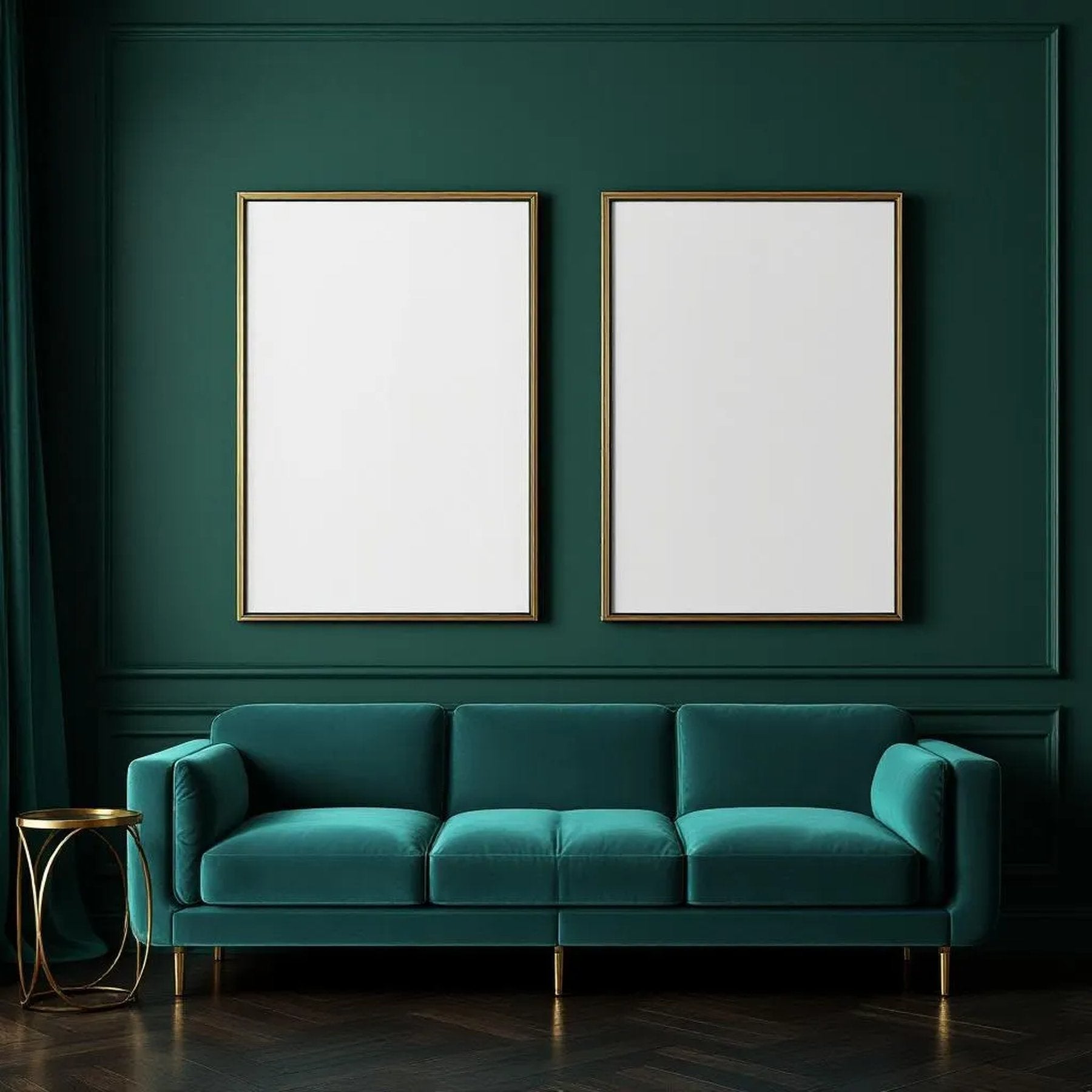Art Deco High-Res Frame Mockup — Plain Square Frame Portrait 2:3 — Perspective View — #04654 | MockupBulk