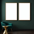 Art Deco Lifestyle Frame Mockup — Plain Square Frame Portrait 2:3 — Perspective View — #04657 | MockupBulk