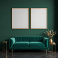 Art Deco Lifestyle Frame Mockup — Plain Square Frame Portrait 2:3 — Perspective View — #04666 | MockupBulk