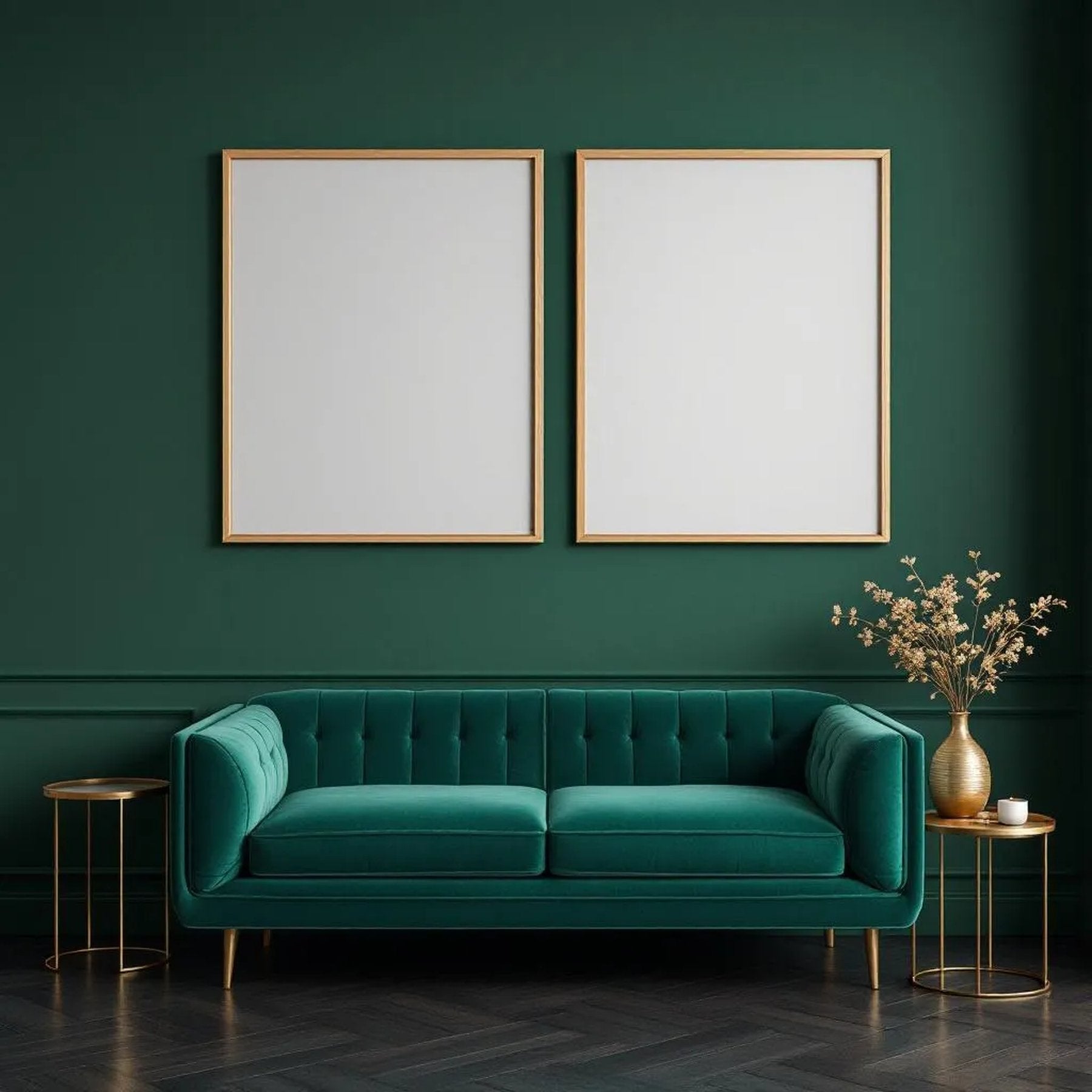 Art Deco Lifestyle Frame Mockup — Plain Square Frame Portrait 2:3 — Perspective View — #04666 | MockupBulk