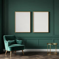 Art Deco Professional Frame Mockup — Plain Square Frame Square 1:1 — Perspective View — #04678 | MockupBulk
