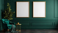 Art Deco High-Res Frame Mockup — Raw Pine Frame Landscape 11x14 — Perspective View — #04679 | MockupBulk