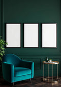Art Deco Lifestyle Frame Mockup — Matte Black Frame Portrait 2:3 — Perspective View — #04719 | MockupBulk