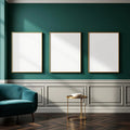 Art Deco High-Res Frame Mockup — Plain Square Frame Portrait 2:3 — Perspective View — #04732 | MockupBulk