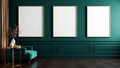 Art Deco Frame Display Mockup — White Frame Portrait 5:7 — Perspective View — #04739 | MockupBulk