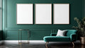 Art Deco Styled Room Mockup — White Frame Portrait 2:3 — Perspective View — #04745 | MockupBulk