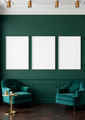 Art Deco Styled Room Mockup — White Frame Portrait 2:3 — Perspective View — #04746 | MockupBulk
