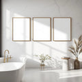 Spa Bathroom Styled Room Mockup — Plain Square Frame Square 1:1 — Perspective View — #02443 | MockupBulk