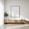 White Bedroom Premium Interior Mockup — Plain Square Frame Portrait 2:3 — Perspective View — #03370 | MockupBulk