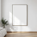 White Bedroom Wall Art Mockup — Plain Square Frame Portrait 4:5 — Perspective View — #03472 | MockupBulk