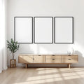White Bedroom Lifestyle Frame Mockup — Plain Square Frame Square 1:1 — Perspective View — #03709 | MockupBulk