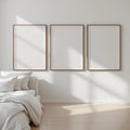 White Bedroom High-Res Frame Mockup — Plain Square Frame Portrait 2:3 — Perspective View — #03763 | MockupBulk