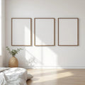 White Bedroom Editorial Room Mockup — Plain Square Frame Portrait 2:3 — Perspective View — #03772 | MockupBulk