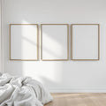 White Bedroom High-Res Frame Mockup — Plain Square Frame Portrait 2:3 — Perspective View — #03838 | MockupBulk