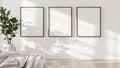 White Bedroom Premium Interior Mockup — Espresso Frame Portrait 2:3 — Perspective View — #03851 | MockupBulk