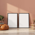 Boho Living Room A3 Room Scene Mockup — Blank Template #00429 — A3 JPG Instant Download | Commercial Licence | bulkmockup Shop | MockupBulk