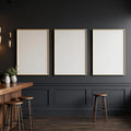 Cafe & Bar Interior Frame Mockup — Plain Square Frame Portrait 2:3 — Perspective View — #02459 | MockupBulk