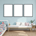 Kids Room A3 Room Scene Mockup | Blank Template #00421 | A3 Frame JPG | bulkmockup Mockup Template | Commercial Use Included | MockupBulk