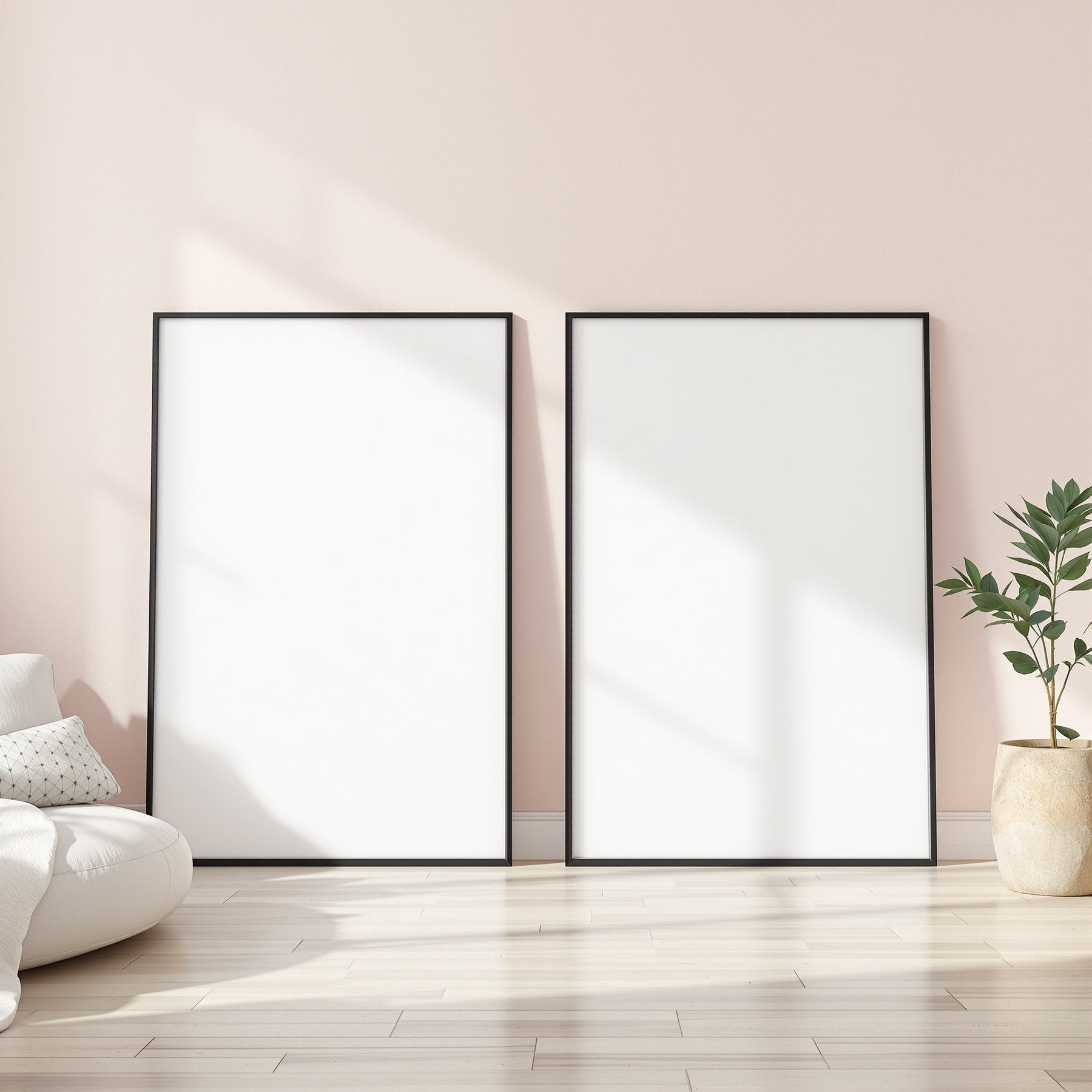 Blank Template #00399 Minimalist White A3 Room Scene Mockup | bulkmockup A3 Template | JPG Instant Download | For Etsy POD | MockupBulk