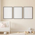 Nursery A3 Room Scene Mockup, Blank Template #00418 | High-Res A3 Mockup | bulkmockup Download | Commercial Use | MockupBulk