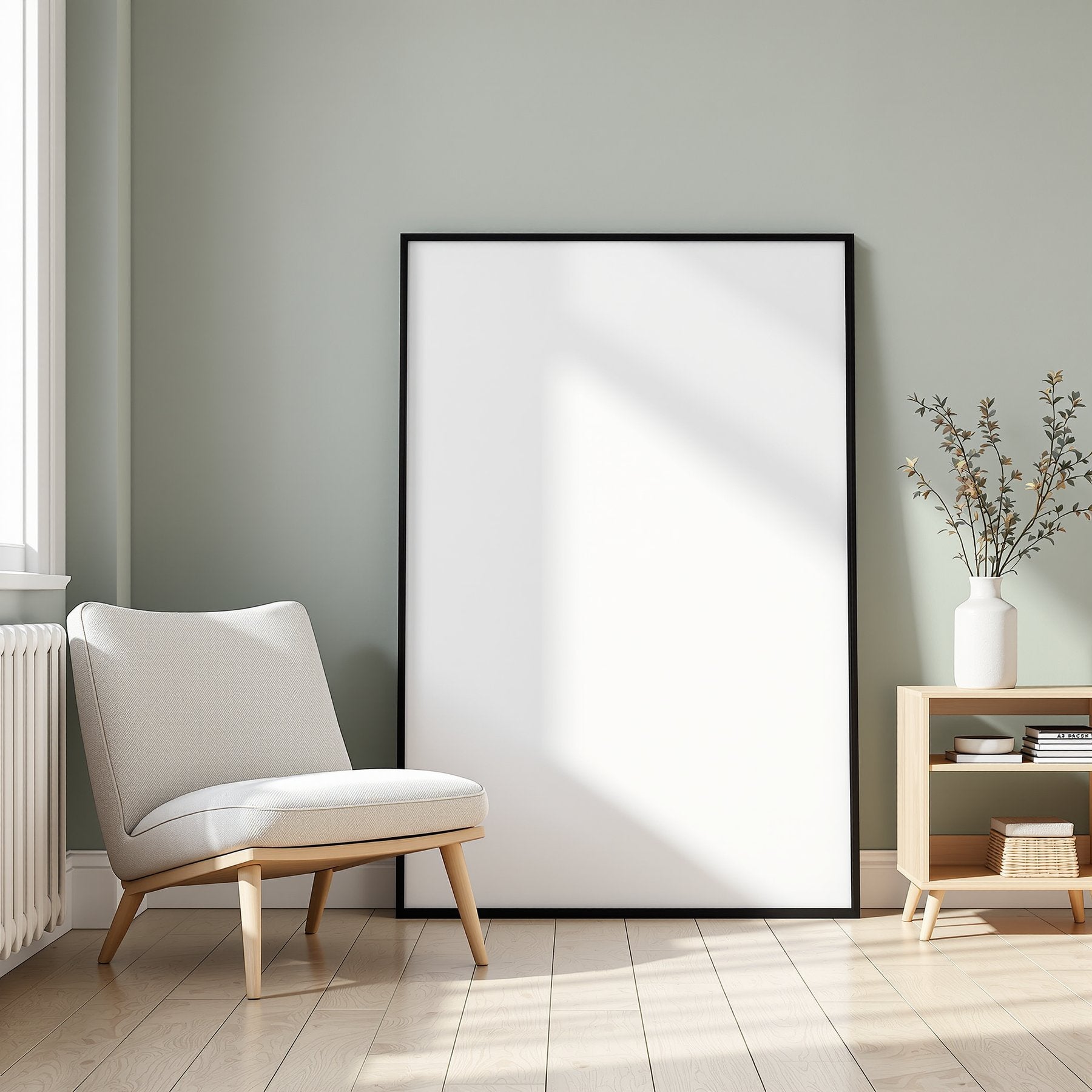 Scandinavian A3 Room Scene Mockup — Blank Template #00401 — bulkmockup A3 Template | JPG Instant Download | For Etsy POD | MockupBulk