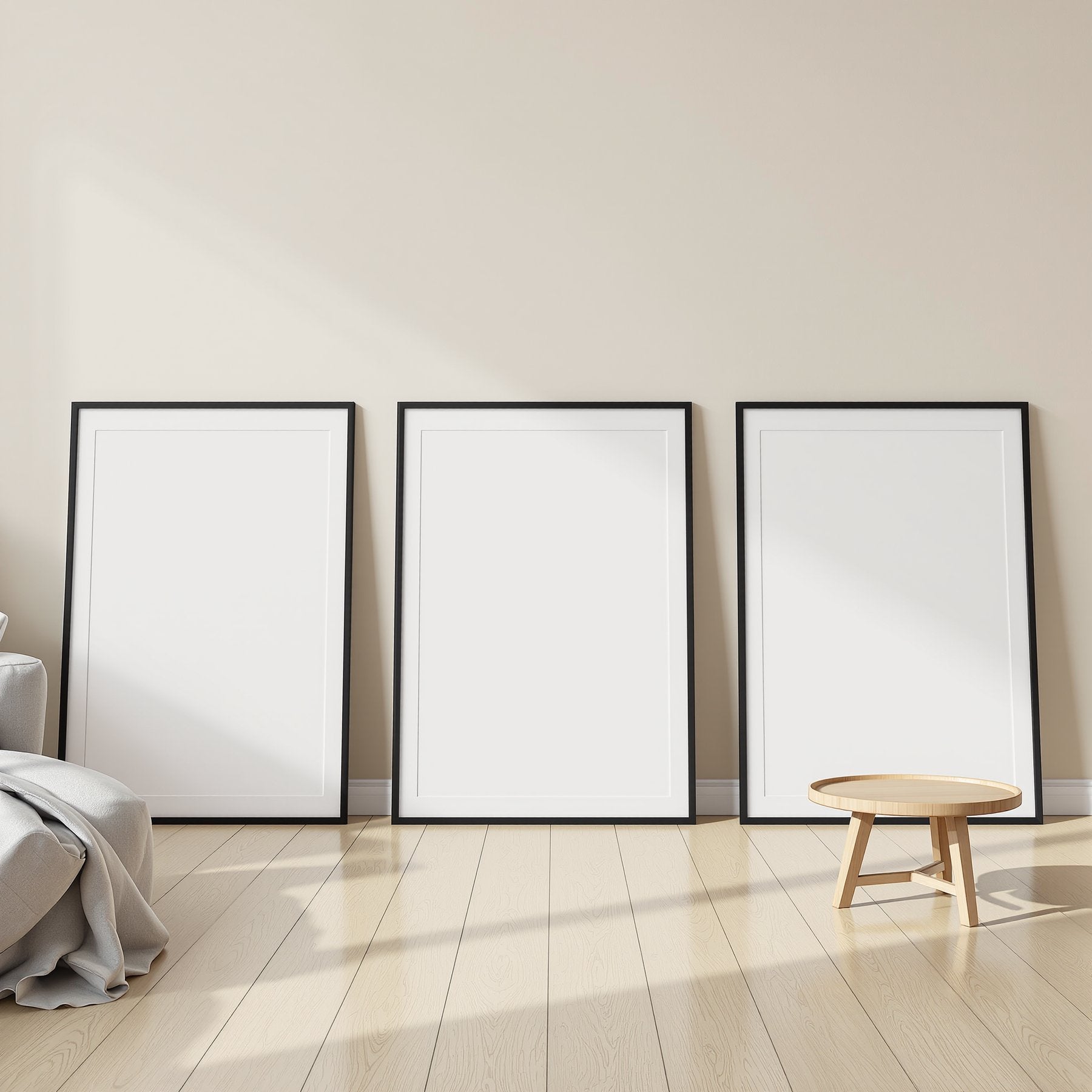 Scandinavian A3 Room Scene Mockup | Blank Template #00403 | A3 Print Mockup | Instant Download | bulkmockup | Commercial Licence | MockupBulk