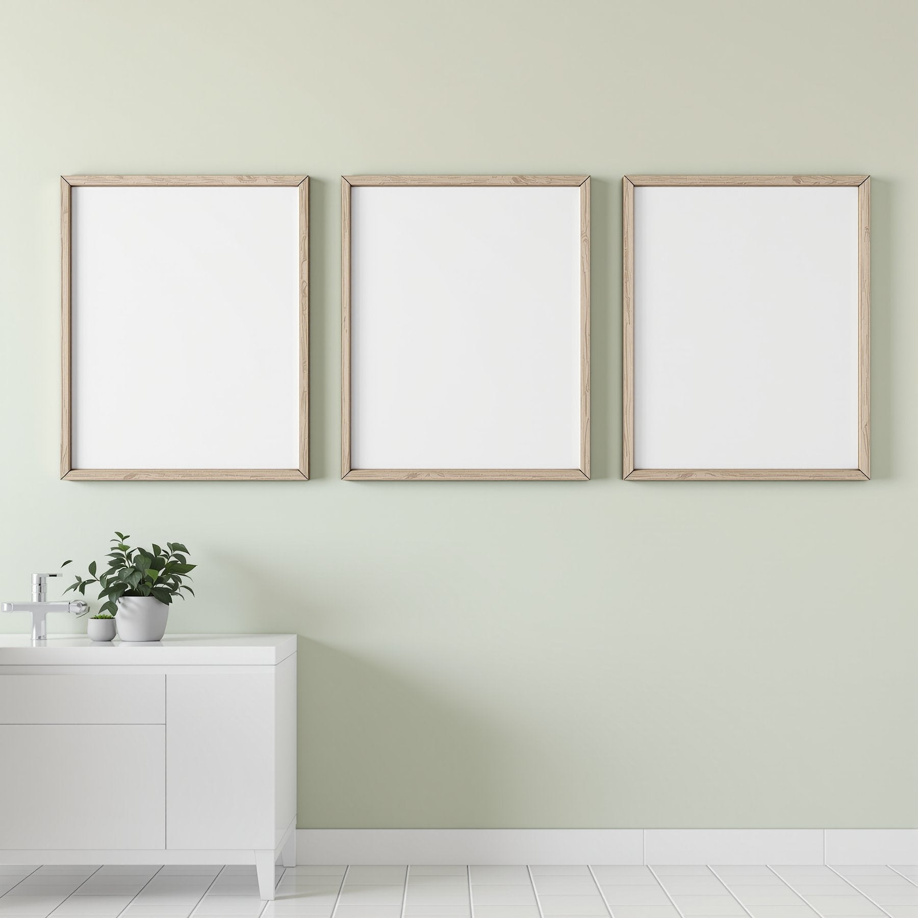 Spa Bathroom A3 Barn Wood Frame Mockup | Blank Template #00234 | A3 Frame JPG | bulkmockup Mockup Template | Commercial Use Included | MockupBulk