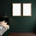 Dark Bedroom A3 Barn Wood Frame Mockup | Blank Template #00204 | A3 Print Mockup | Instant Download | bulkmockup | Commercial Licence | MockupBulk