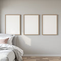 White Bedroom A3 Barn Wood Frame Mockup, Blank Template #00201 | A3 Interior Mockup | Instant JPG | Commercial Use | bulkmockup | MockupBulk