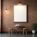 Cafe & Bar A3 Barn Wood Frame Mockup, Blank Template #00235 | A3 Frame JPG | bulkmockup Mockup Template | Commercial Use Included | MockupBulk