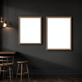 Cafe & Bar A3 Barn Wood Frame Mockup | Blank Template #00236 | High-Res A3 Mockup | bulkmockup Download | Commercial Use | MockupBulk