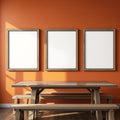 Dining Room A3 Barn Wood Frame Mockup, Blank Template #00228 | A3 JPG Instant Download | Commercial Licence | bulkmockup Shop | MockupBulk