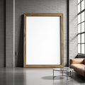 Industrial Loft A3 Barn Wood Frame Mockup, Blank Template #00196 | A3 Interior Mockup | Instant JPG | Commercial Use | bulkmockup | MockupBulk