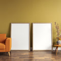Mid-Century Modern A3 Barn Wood Frame Mockup | Blank Template #00248 | A3 Print Mockup | Instant Download | bulkmockup | Commercial Licence | MockupBulk