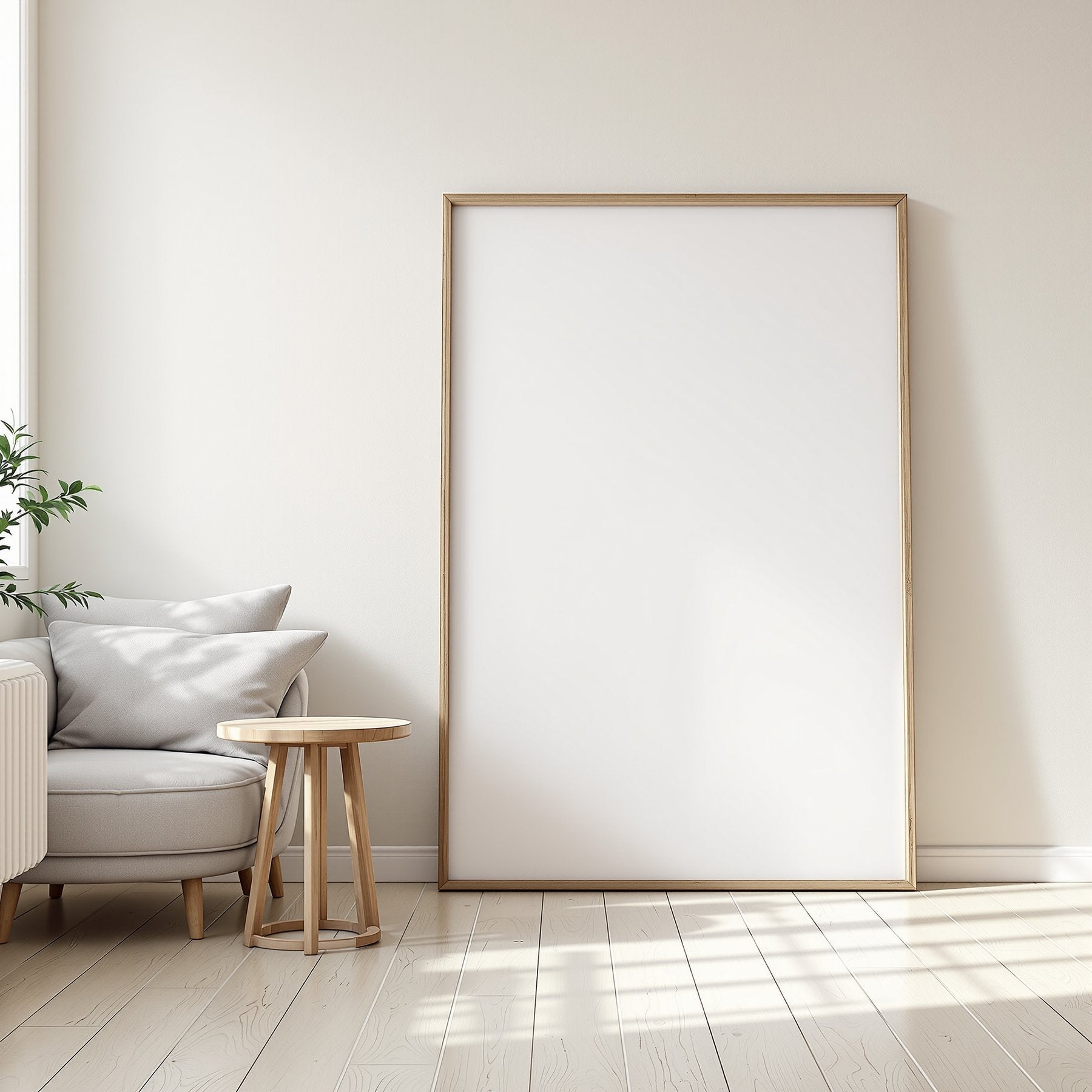 Scandinavian A3 Barn Wood Frame Mockup, Blank Template #00193 | bulkmockup A3 Frame Template | JPG Download | Commercial Use | MockupBulk