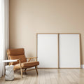 Scandinavian A3 Barn Wood Frame Mockup — Blank Template #00195 — A3 Frame JPG | bulkmockup Mockup Template | Commercial Use Included | MockupBulk