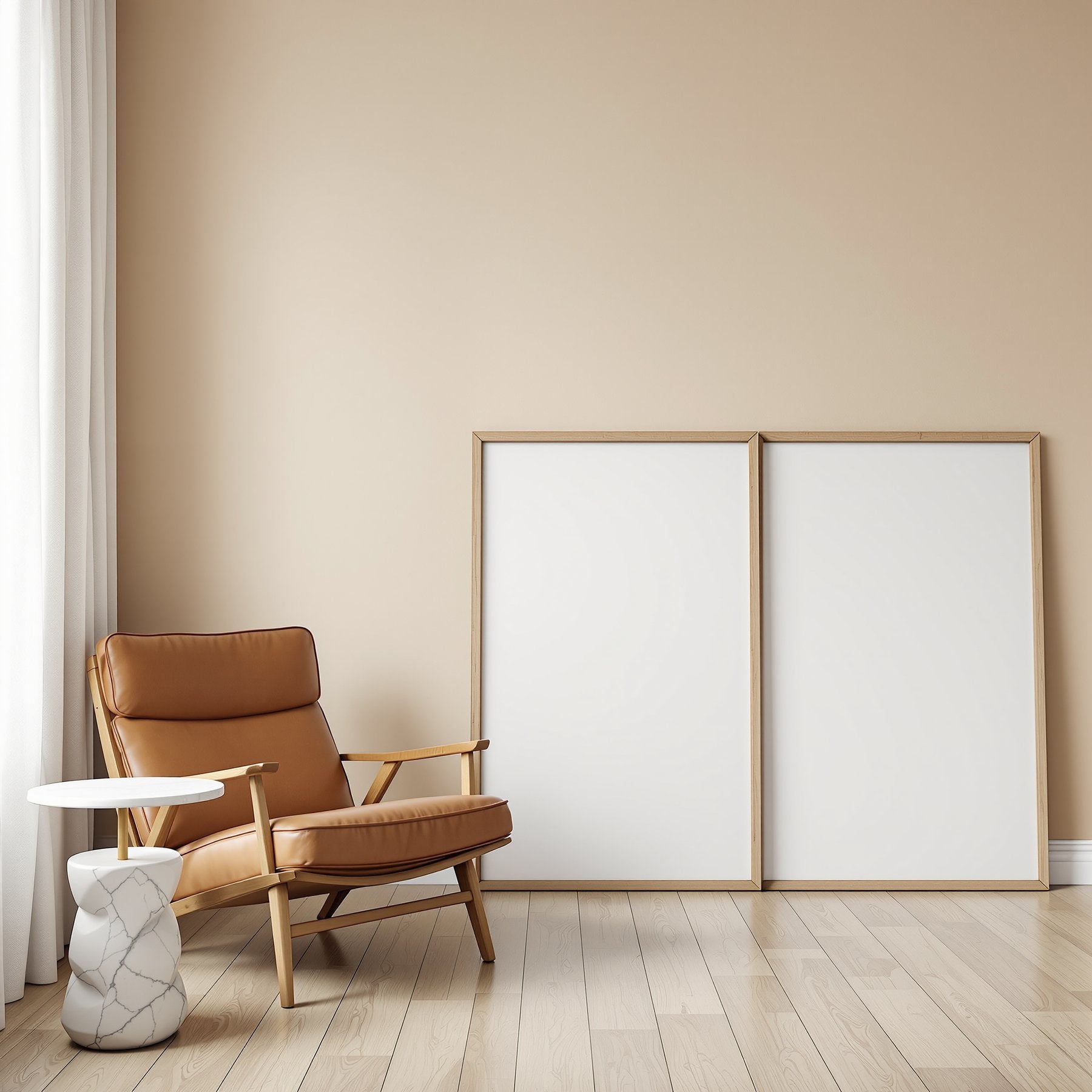 Scandinavian A3 Barn Wood Frame Mockup — Blank Template #00195 — A3 Frame JPG | bulkmockup Mockup Template | Commercial Use Included | MockupBulk