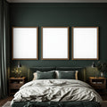Dark Bedroom A3 Chunky Rustic Frame Mockup | Blank Template #00078 | bulkmockup A3 Frame Template | JPG Download | Commercial Use | MockupBulk