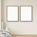 White Bedroom A3 Chunky Rustic Frame Mockup, Blank Template #00074 | High-Res A3 Mockup | bulkmockup Download | Commercial Use | MockupBulk