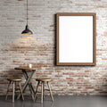 Cafe & Bar A3 Chunky Rustic Frame Mockup, Blank Template #00109 | A3 Interior Mockup | Instant JPG | Commercial Use | bulkmockup | MockupBulk