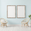 Coastal A3 Chunky Rustic Frame Mockup | Blank Template #00086 | A3 Mockup Template | High-Res JPG Download | bulkmockup | MockupBulk